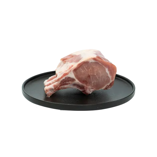 Frozen Duroc Pork French Rack Without Tail (Corona Corta) (Custom Cut)
